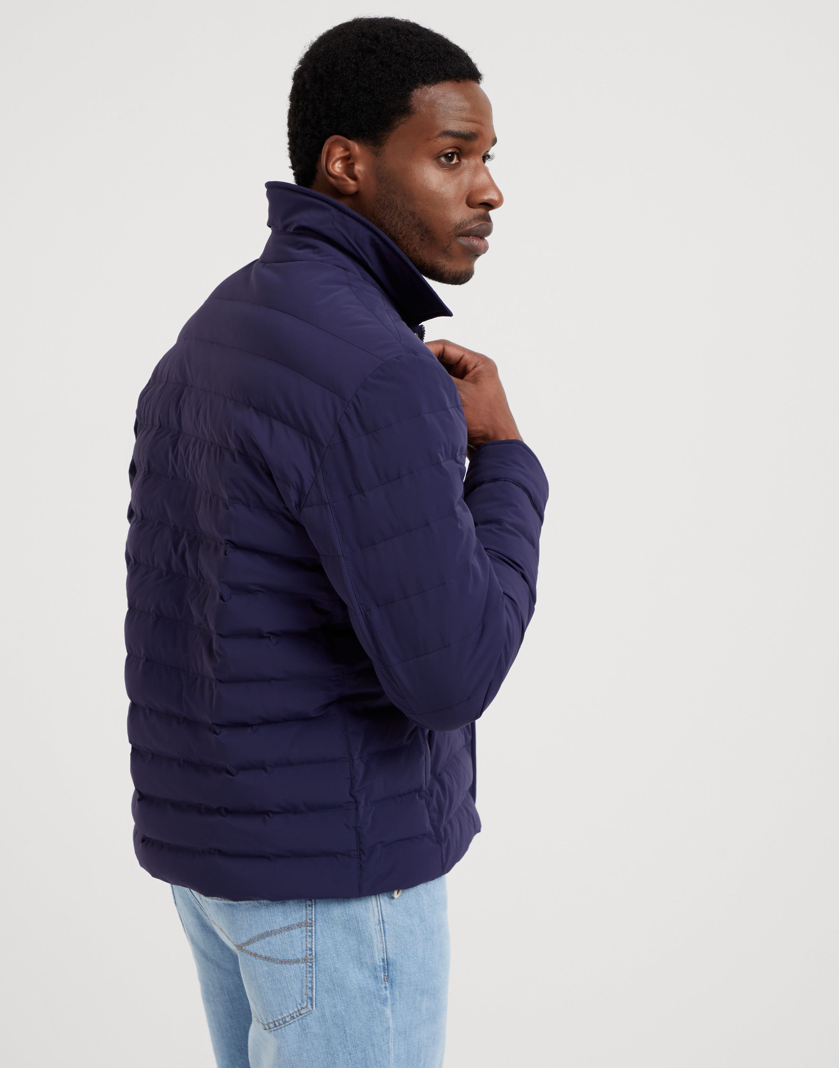 Brunello Cucinelli o1w1db10226 Wr Padded Jacket in Blue Size US M / EU 48-50 / 2 - 4 Thumbnail