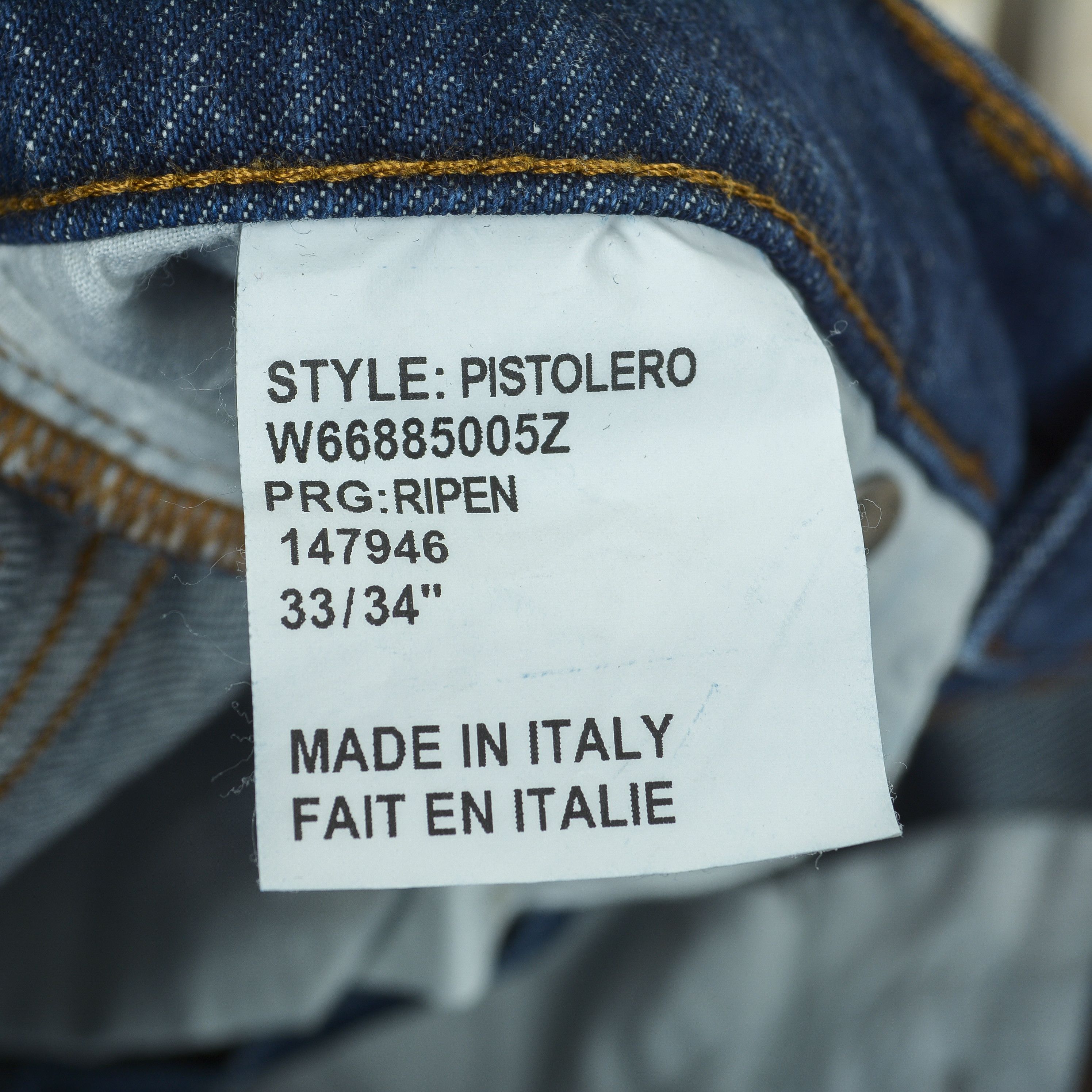 Tiger of Sweden Pistolero W33 L34 Regular Tapered Made in Italy Jeans Denim Size US 33 - 6 Thumbnail