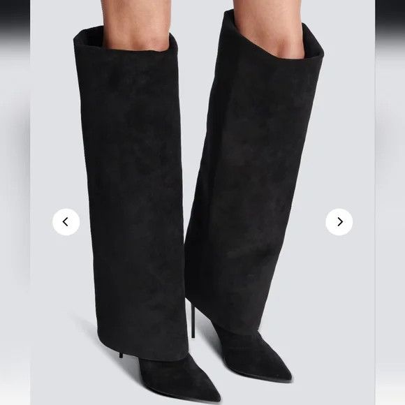 Balmain Balmain Arielle Black Suede Knee High Boots - EU36/US6 Size US 6 / IT 36 - 17 Thumbnail