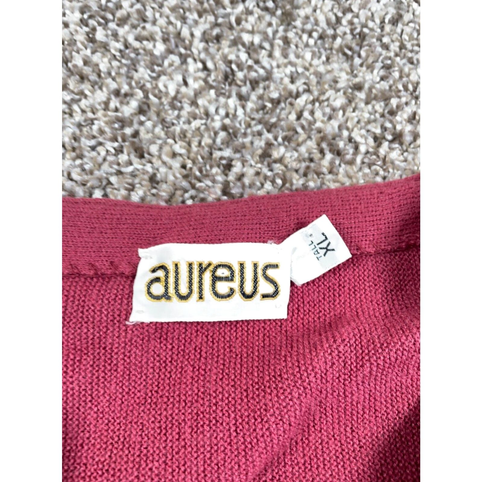 Vintage VINTAGE Aureus 80s Cardigan Men’s XLT Red Lightweight Knit Sweater Retro Hipster Size US XL / EU 56 / 4 - 3 Thumbnail