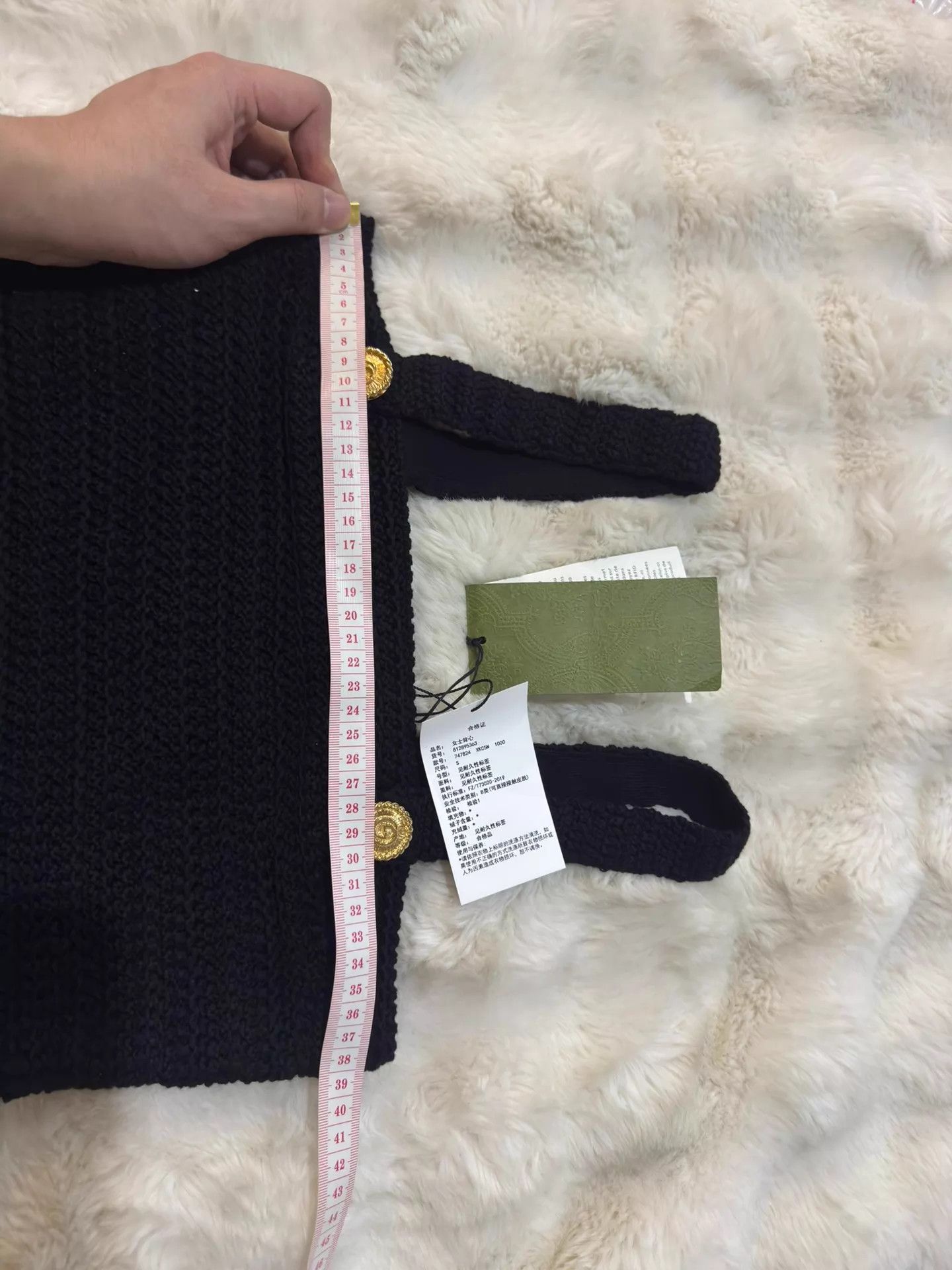 Gucci GUCCI Knit Camisole Black Gold Buckle S New w/ Tags Size S / US 4 / IT 40 - 9 Thumbnail