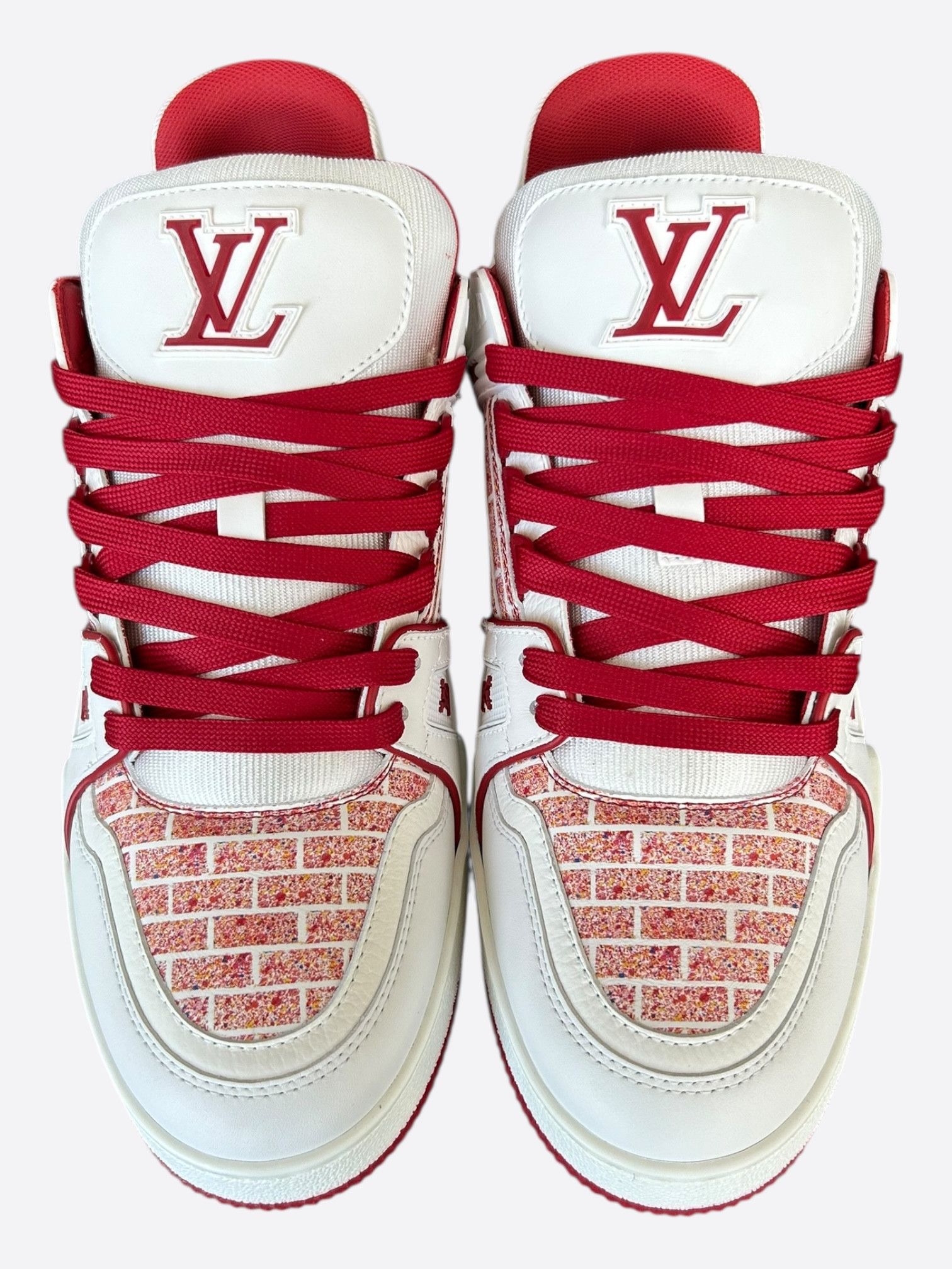 Louis Vuitton Louis Vuitton Lady Pink Red & White Residence Trainers Size US 9 / EU 42 - 2 Thumbnail