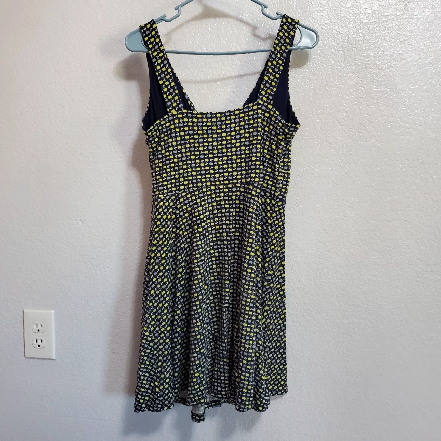 Boden Boden Willa Jersey Dress Womens 8P Blue Apple Print Sleeveless Faux Wrap Casual Size M / US 6-8 / IT 42-44 - 2 Thumbnail