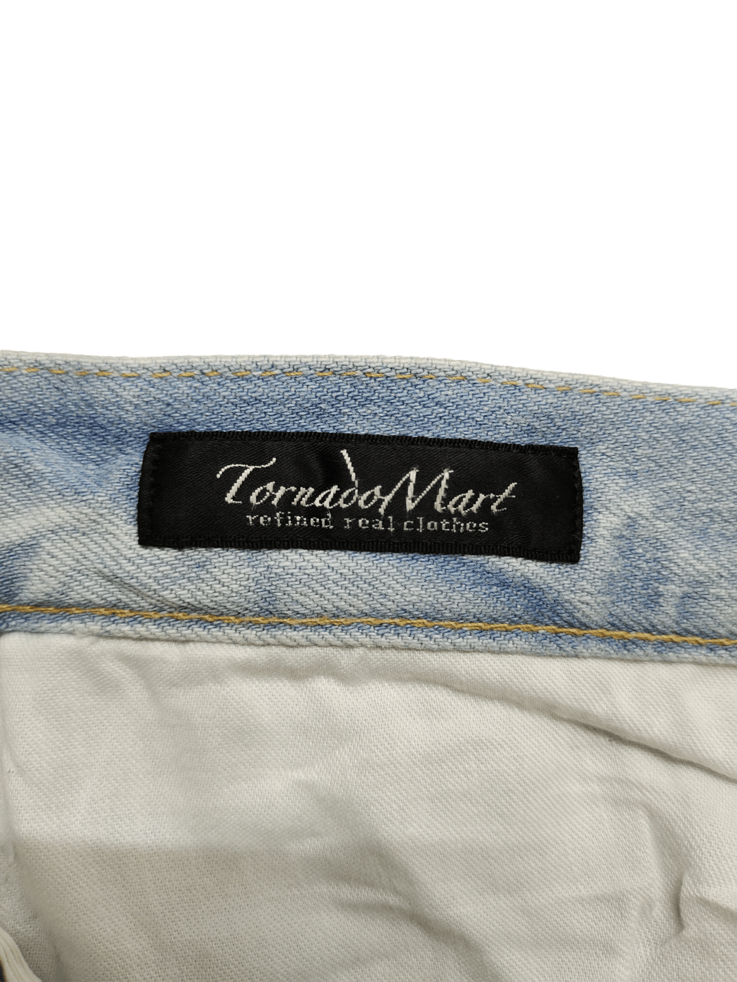 Tornado Mart Slim Flare Tornado Mart Clawmark Faded Denim Bootcut Y2k Size US 35 - 21 Thumbnail