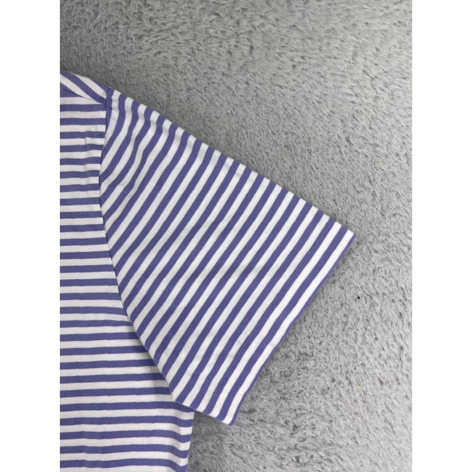 Ralph Lauren VINTAGE Ralph Lauren Polo Shirt Mens XL Blue Striped Cotton Golf 44 Chest 28 in Short Sleeve Slim Size US XL / EU 56 / 4 - 4 Thumbnail