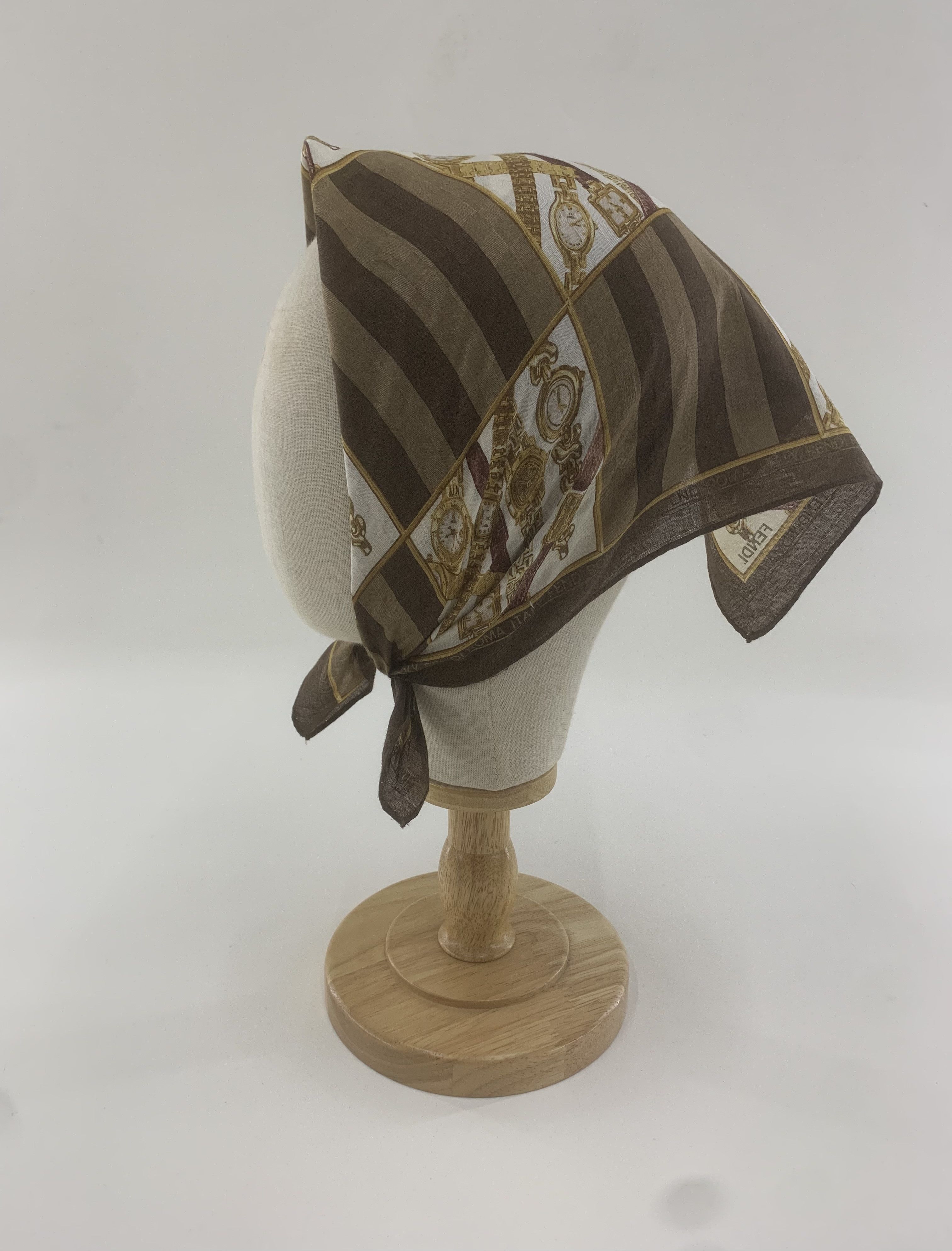 Fendi Fendi Handkerchief Bandana Neckerchief Square TB3482 Size ONE SIZE - 3 Thumbnail