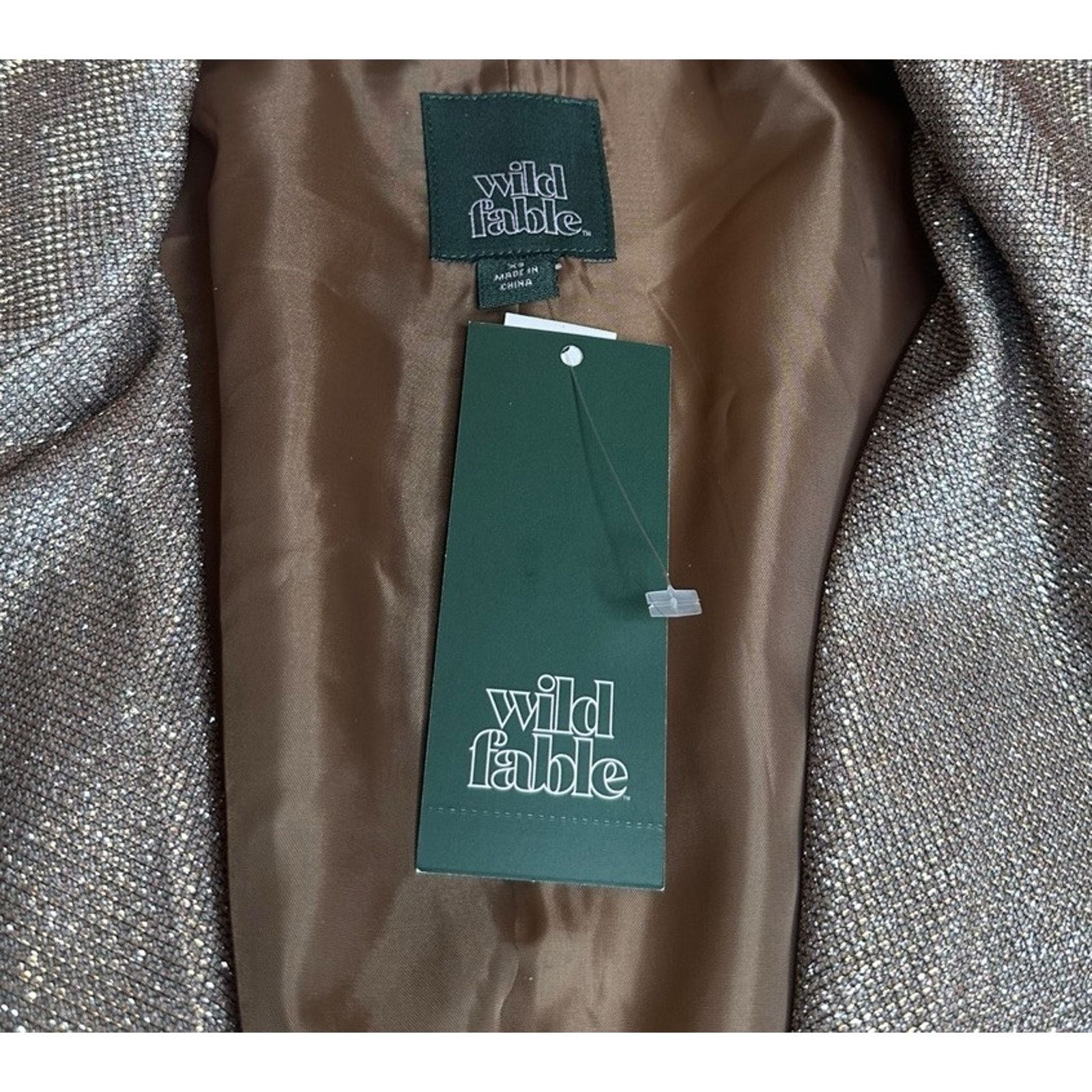 Other Wild Fable Womens XS Copper Gold Oversized Glitter Blazer Size XS / US 0-2 / IT 36-38 - 6 Thumbnail