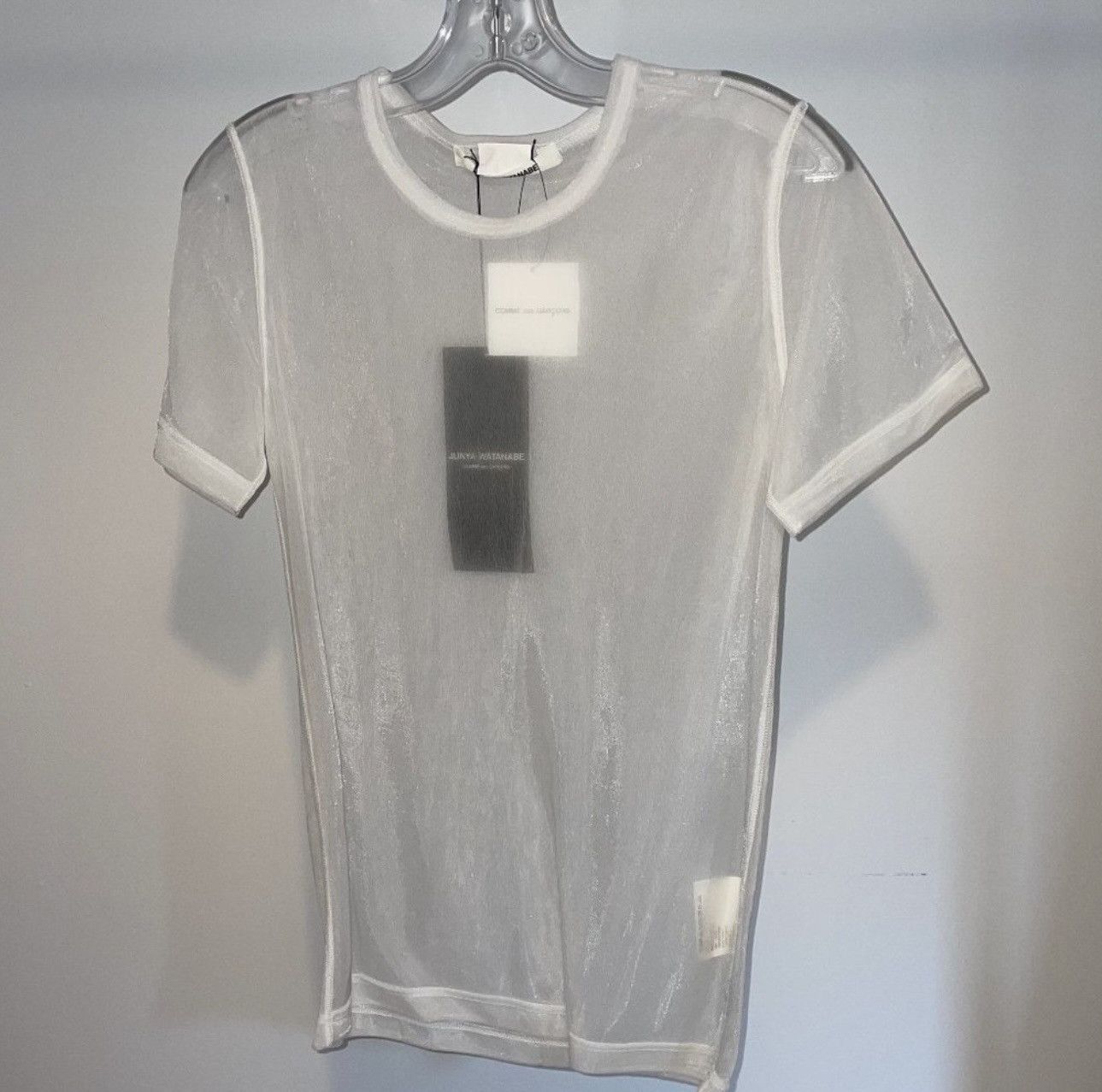 Junya Watanabe JUNYA WATANABE sheer white t-shirt transparent Size M / US 6-8 / IT 42-44 - 5 Thumbnail