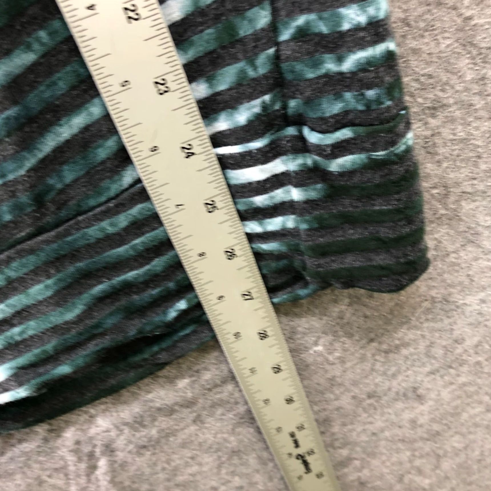 Michael Stars Michael Stars 3/4 Sleeve T Shirt Womens One Size Green Striped Cowl Neck Pima Size ONE SIZE - 8 Thumbnail