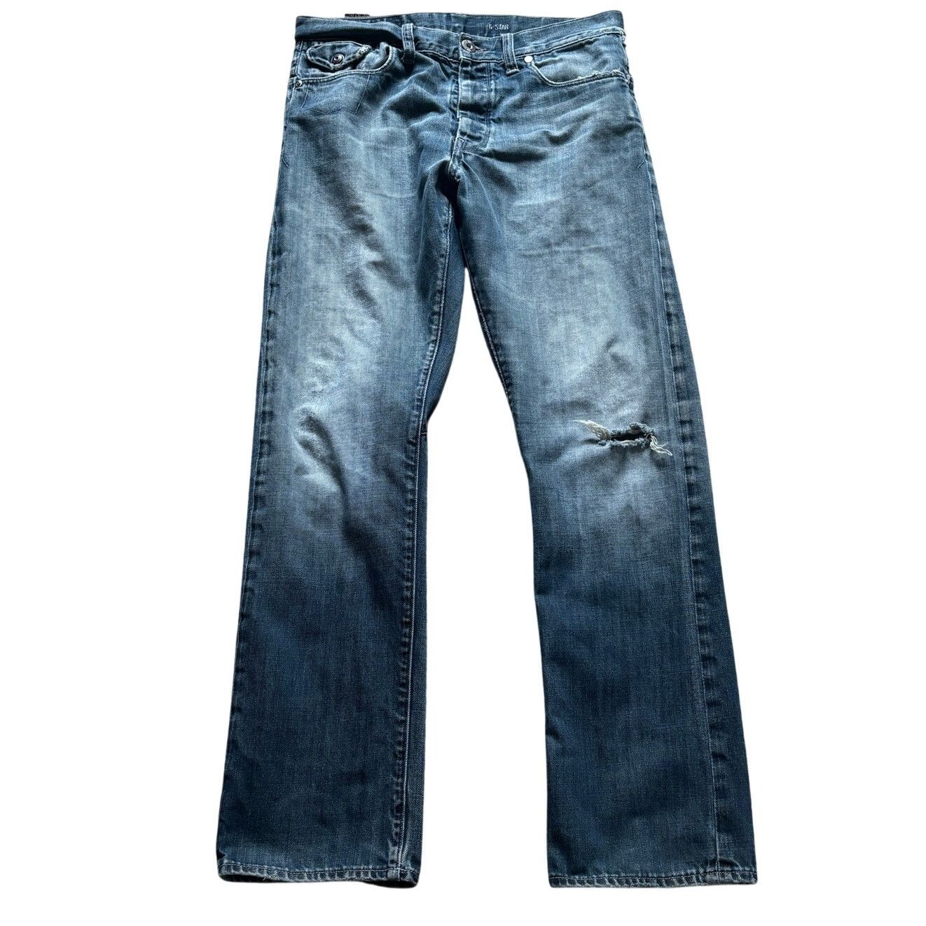 G-Star G Star RAW 3301 Jeans 32x31 slim faded distressed ripped Size US 32 / EU 48 - 2 Thumbnail