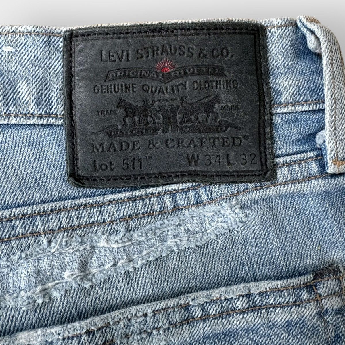 Levi's STEAL! Levi’s Japanese Tag 511 patch Denim Jeans Size US 34 / EU 50 - 5 Thumbnail