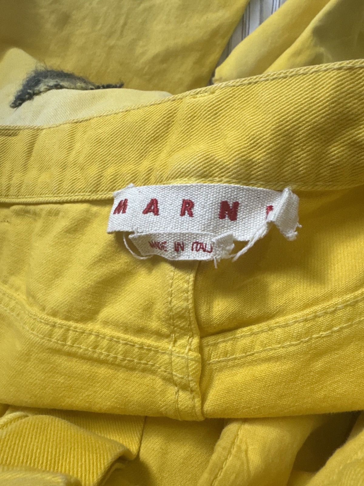 Marni Marni Yellow Patchwork Jeans Men’s Size 36 Size US 36 / EU 52 - 3 Thumbnail