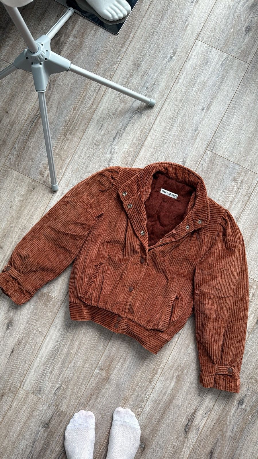 Issey Miyake ARCHIVAL 80s Issey Miyake Corduroy Jacket Japan Brown Wmns Size S / US 4 / IT 40 - 6 Thumbnail