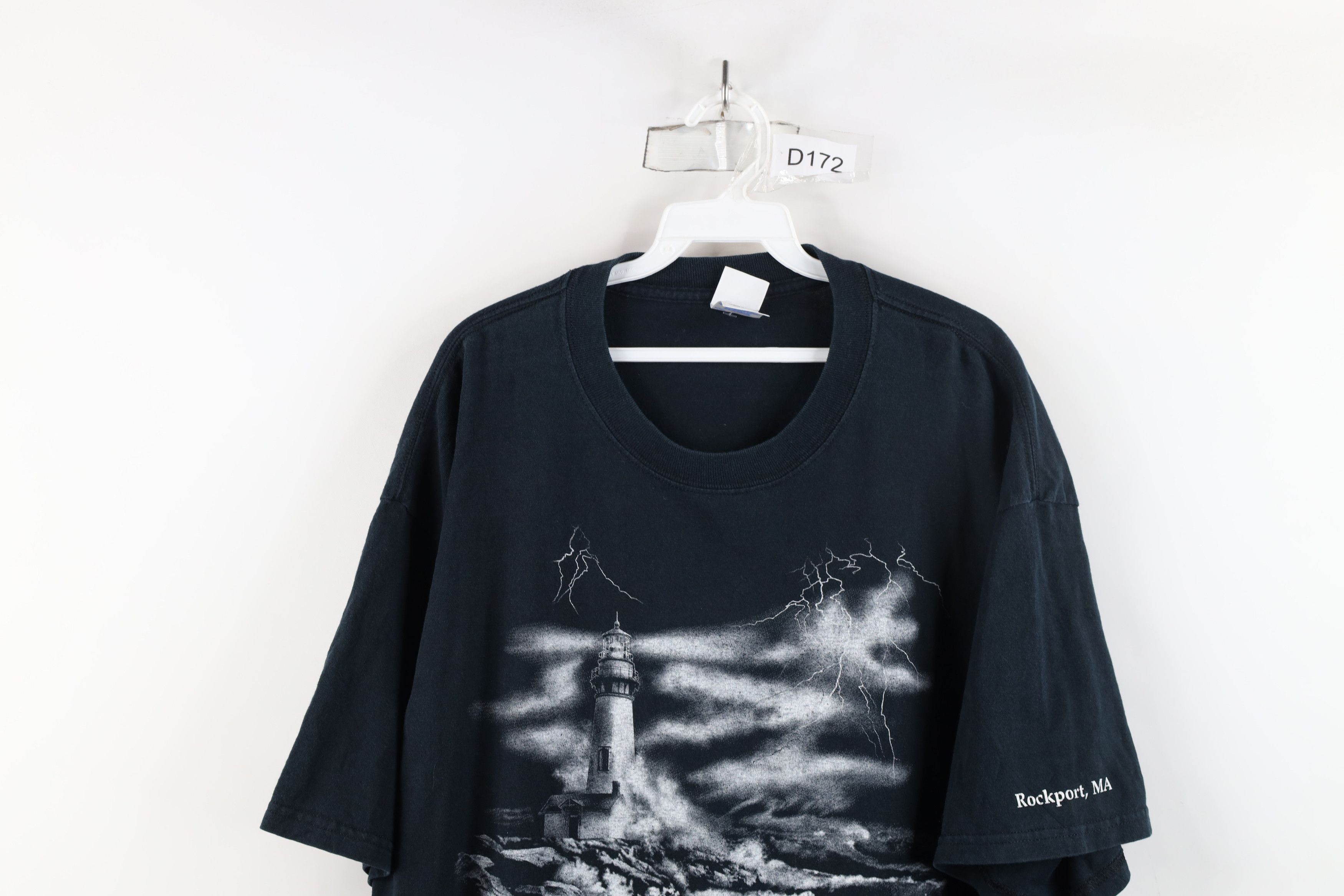 Vintage Vintage 90s Streetwear Lighthouse Ocean Beach T-Shirt Size US XL / EU 56 / 4 - 2 Thumbnail