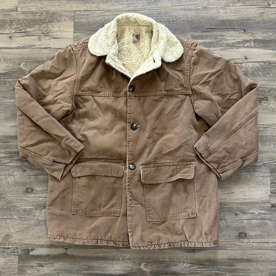 Carhartt Vintage 70s Carhartt Western Chore Sherpa Lined Jacket Size US XL / EU 56 / 4 - 1 Thumbnail