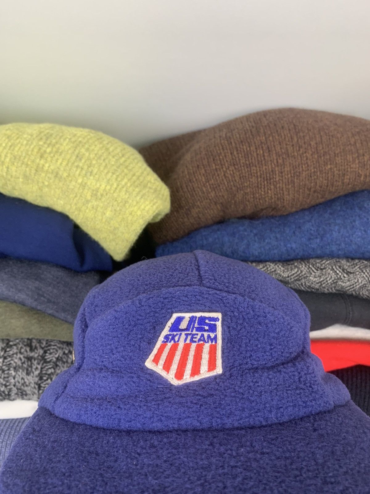 USA Olympics × Vintage Vintage Bula US Ski Team 2 in 1 Fleece Cap Hat Made in USA Size ONE SIZE - 5 Thumbnail
