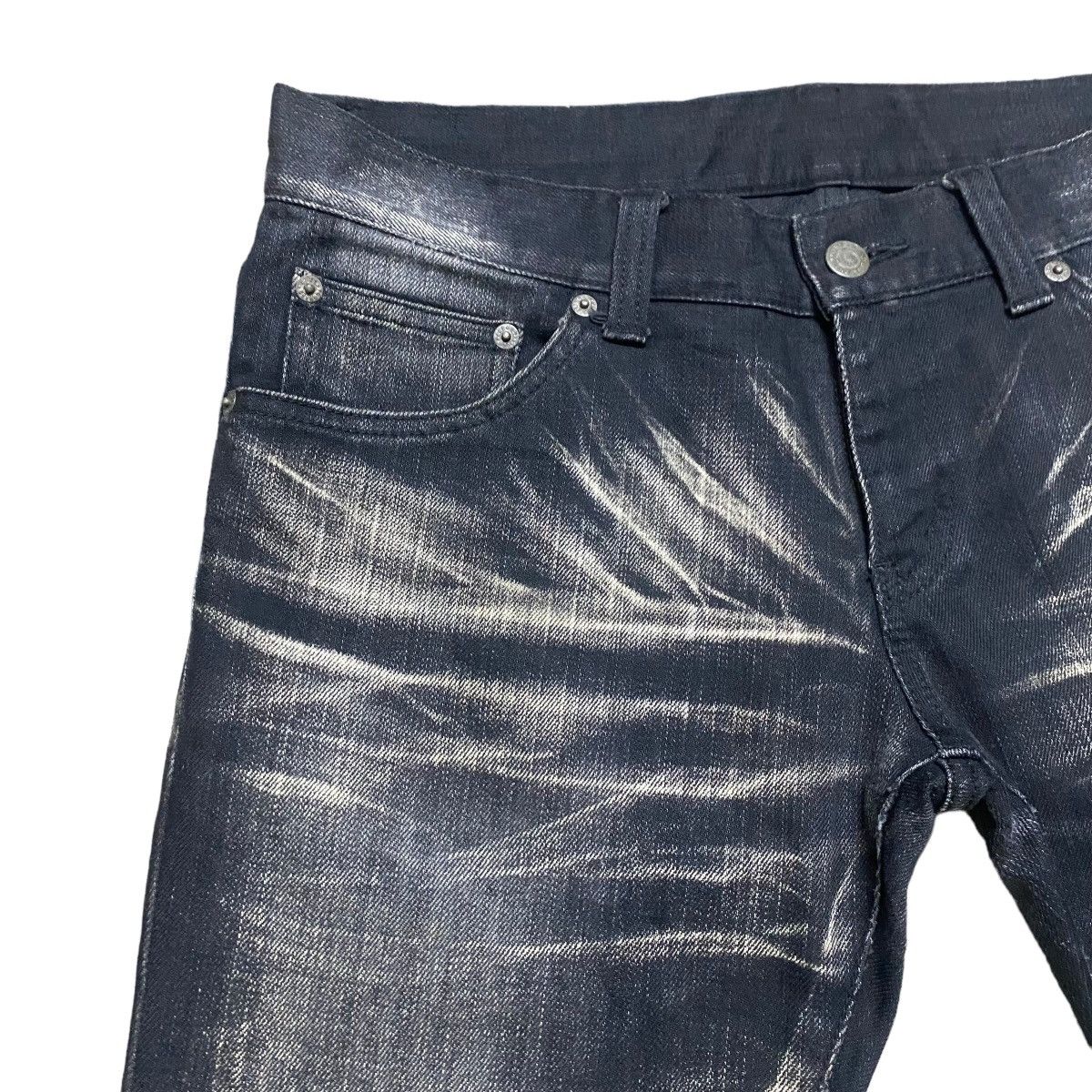 Tornado Mart Tornado Mart Clawmark Black Denim Cropped Jeans Distressed Size US 30 / EU 46 - 4 Thumbnail