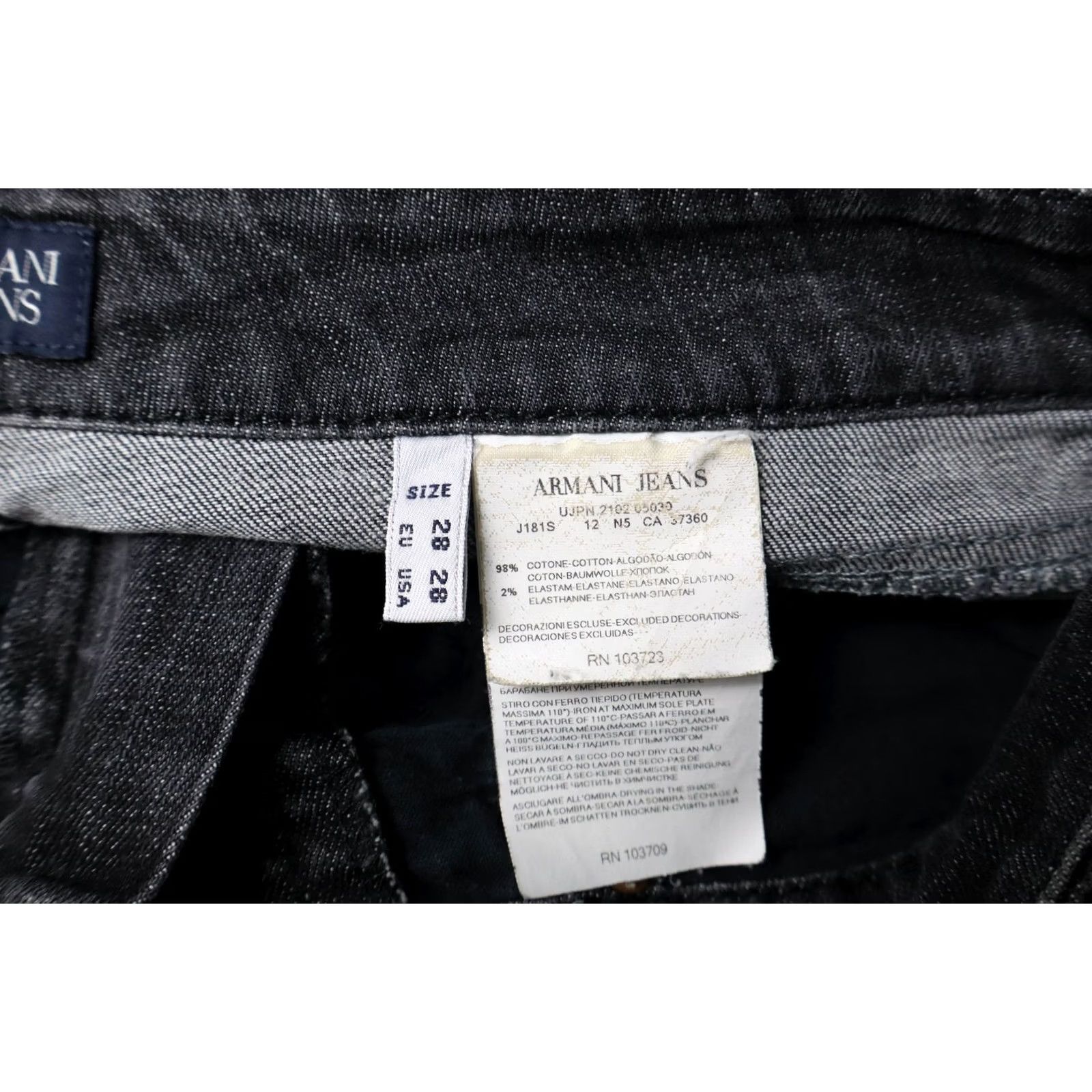Vintage ARMANI JEANS Jeans Women's US 28 Gray Fade Effect Casual Zip Fly Stretch Size 28" / US 6 / IT 42 - 5 Thumbnail