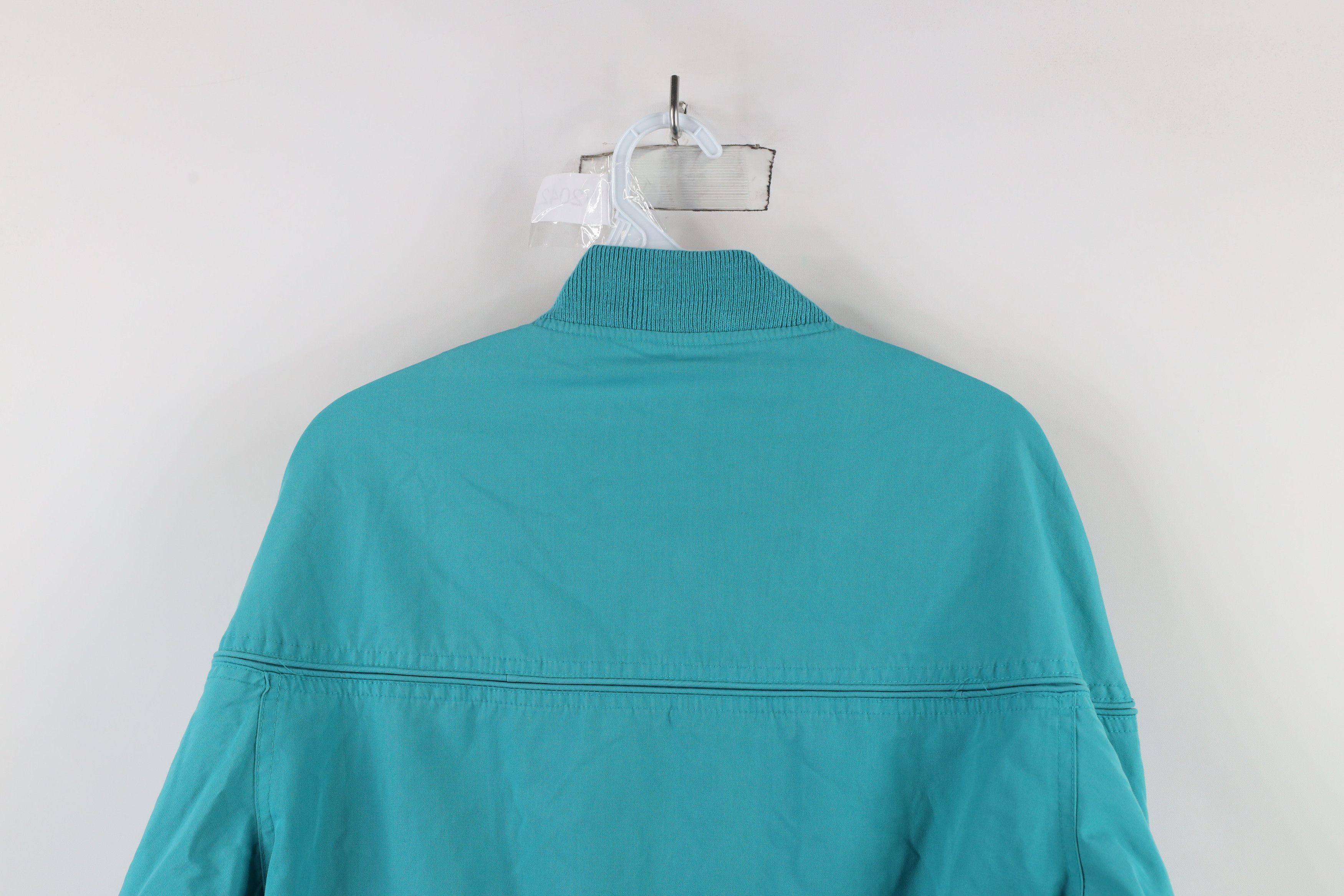 Vintage Vintage 90s Streetwear Blank Lined Cafe Bomber Jacket Blue Size US M / EU 48-50 / 2 - 14 Thumbnail