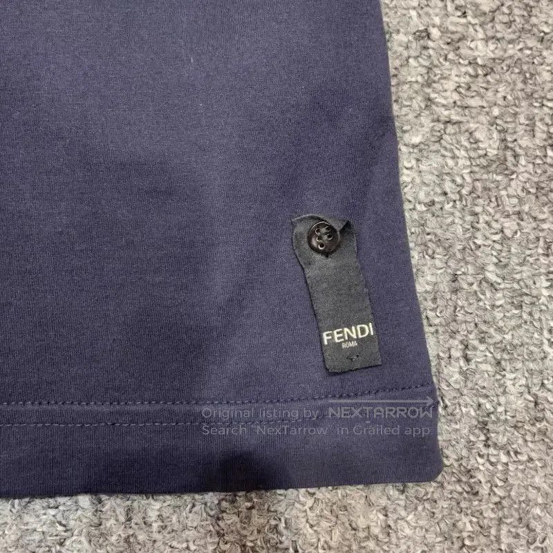 Fendi Fendi Summer Navy Cotton T-Shirt for Men . Size US S / EU 44-46 / 1 - 3 Thumbnail