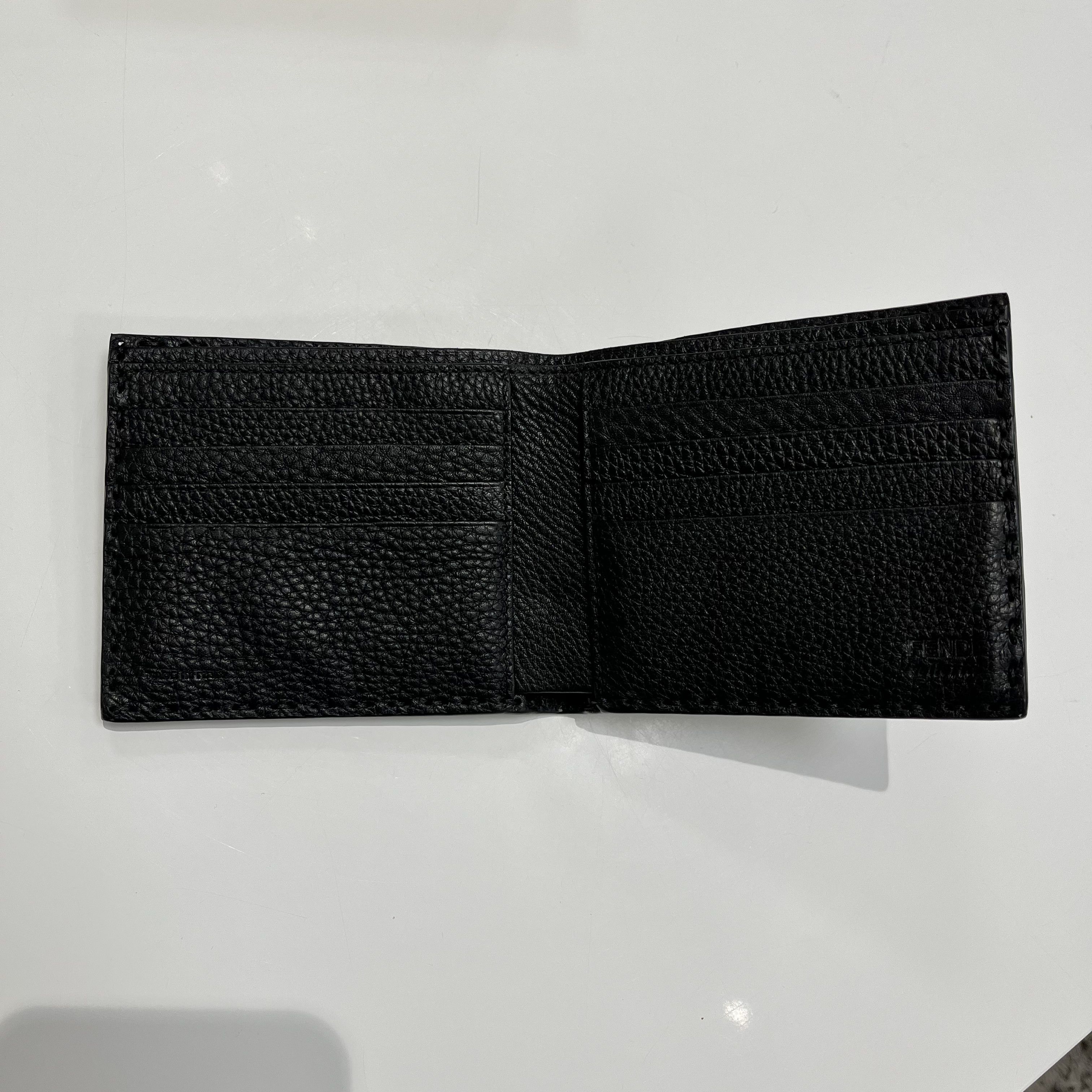 Fendi Fendi Calf Cayman Leather Wallet Black/Yellow Size ONE SIZE - 4 Thumbnail
