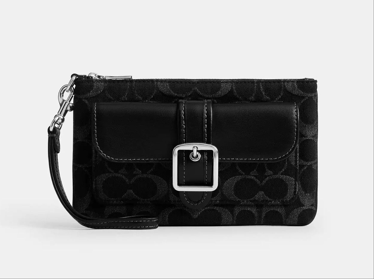 Coach Ashton Wristlet In Signature Denim CEF57 Size ONE SIZE - 7 Thumbnail