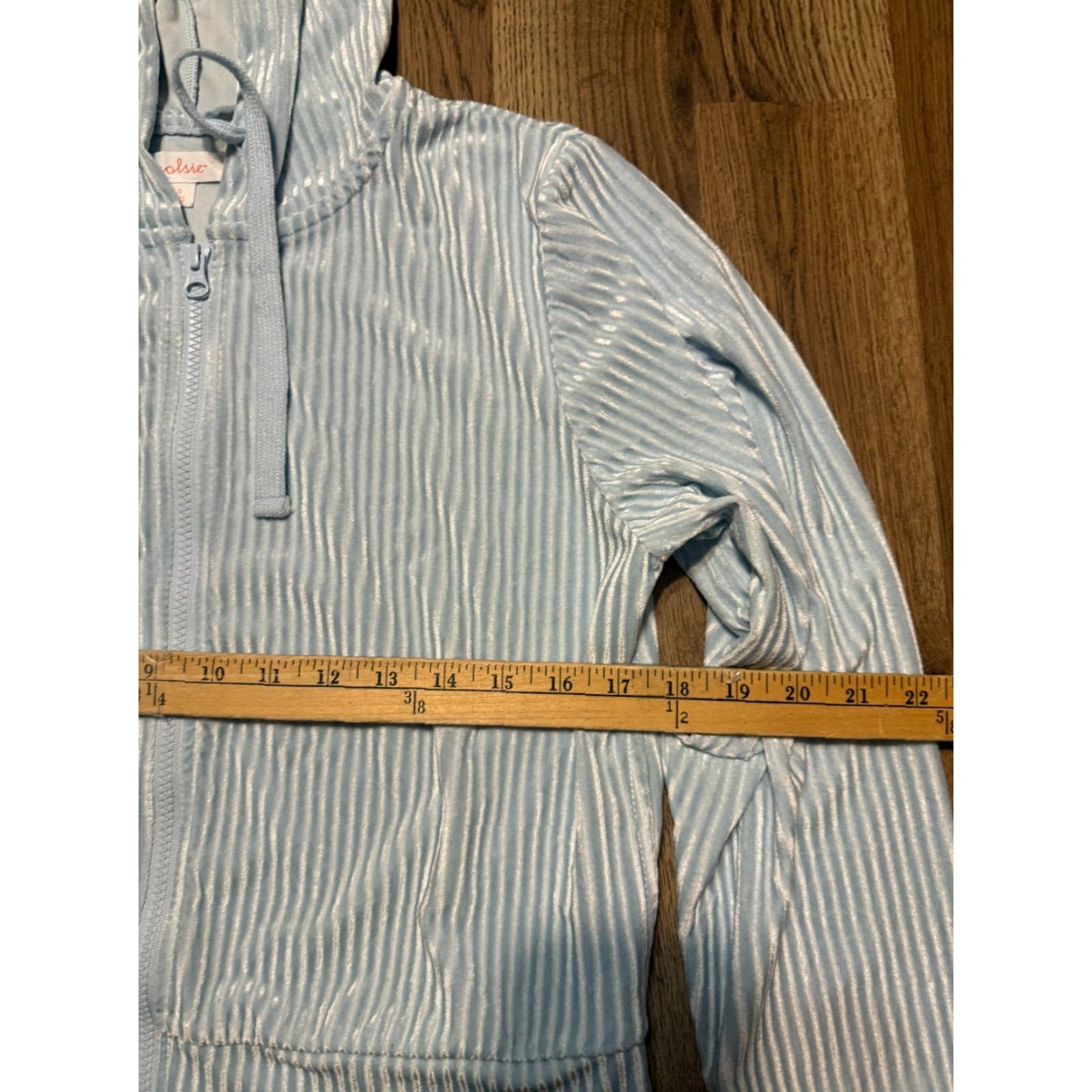 Vintage Colsie Sweatshirt Women's Small Blue Full Zip Drawstring Long Sleeve Size S / US 4 / IT 40 - 6 Thumbnail