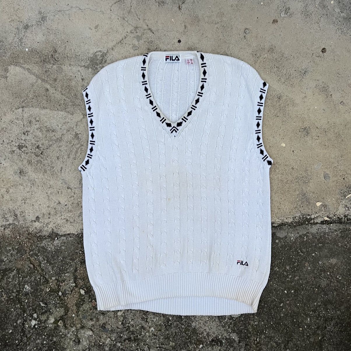 Fila Vintage Fila Sleeveless Sweater / Vest #3642-127 Size US XL / EU 56 / 4 - 1 Thumbnail