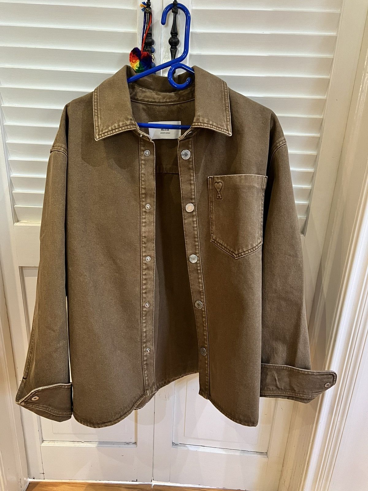 AMI AMI Paris Cotton Denim Long Sleeve Overshirt Size US M / EU 48-50 / 2 - 1 Thumbnail