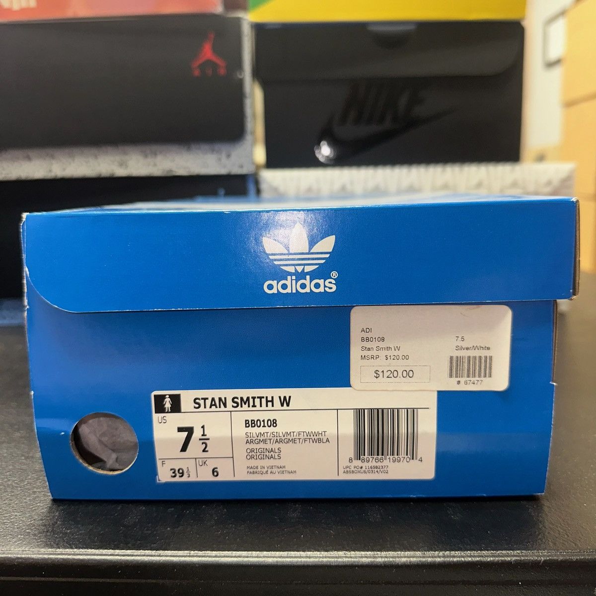 Adidas Size 7.5W - adidas Stan Smith Boost Metallic Silver - BB0108 Size US 7.5 / IT 37.5 - 7 Thumbnail