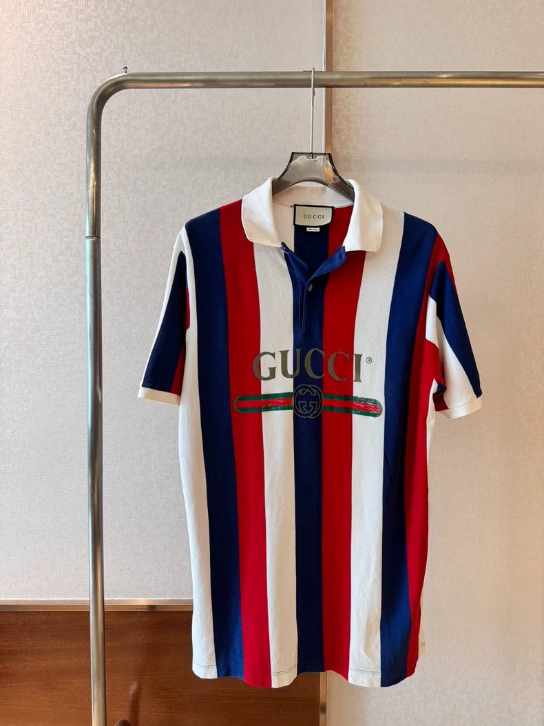 Gucci Gucci Striped Polo Shirt Size US M / EU 48-50 / 2 - 1 Thumbnail