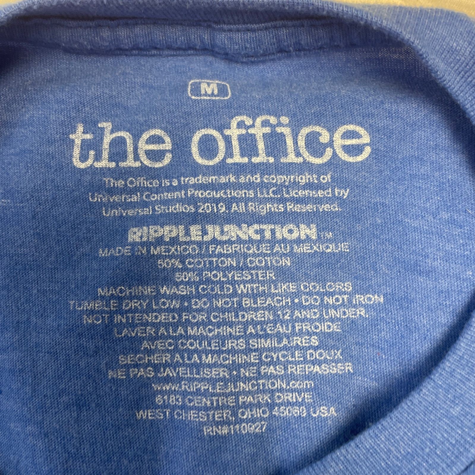 Ripple Junction The Office Womens Medium Dunder Mifflin PolyCotton Tee Size M / US 6-8 / IT 42-44 - 5 Thumbnail