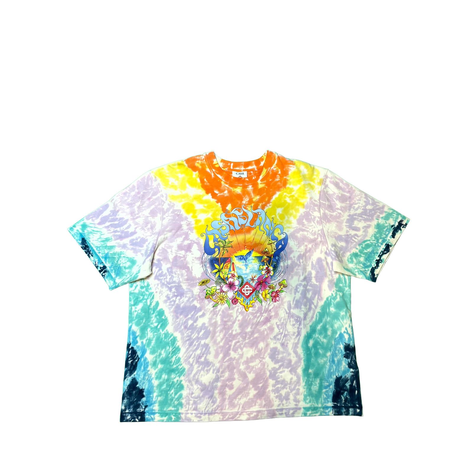 Casablanca Casablanca Surf Trip Tie Dye Multicolor Tee Size US XXL / EU 58 / 5 - 1 Thumbnail