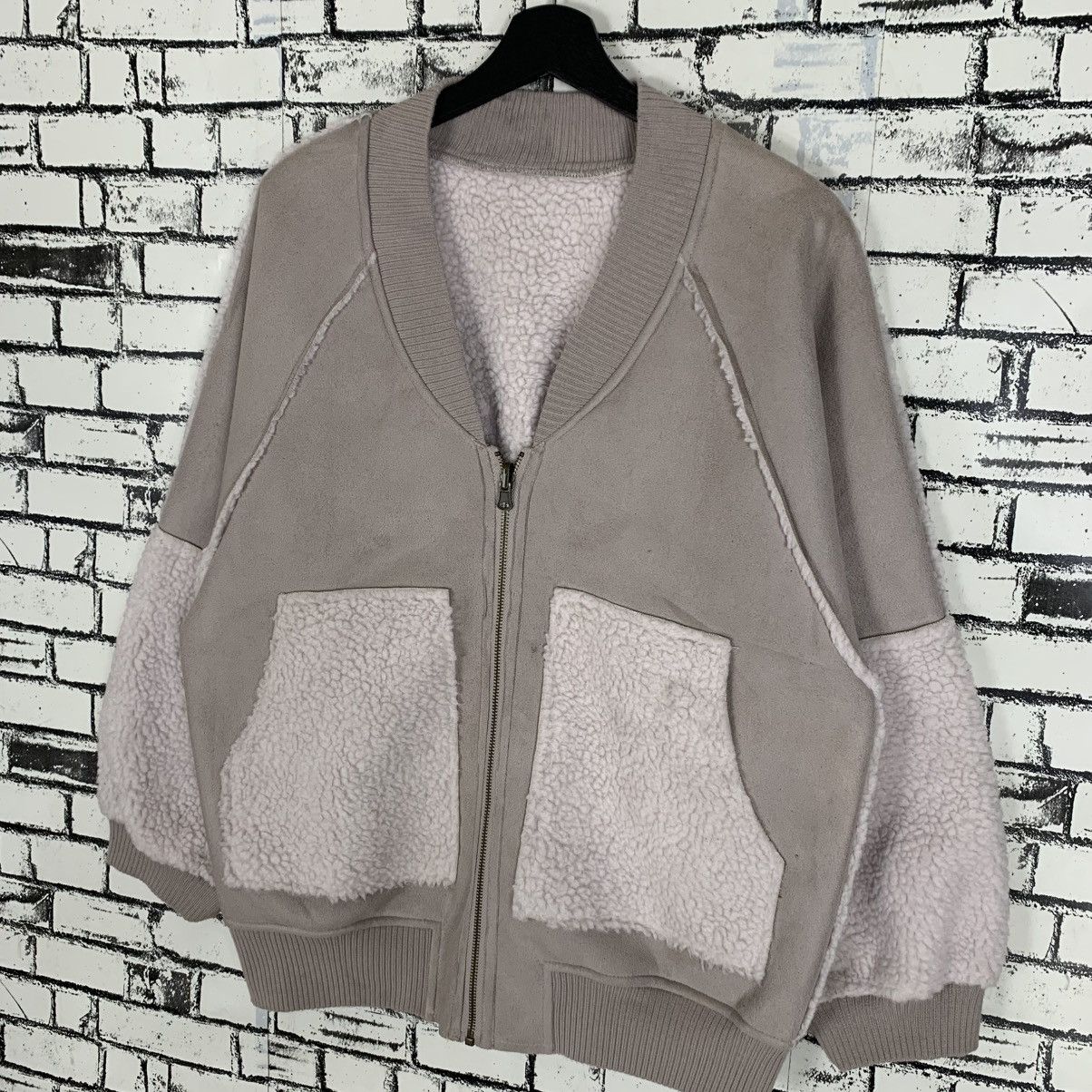 Designer × Japanese Brand × Vintage W Closet Sherpa Fleece ZipUp Jacket Size ONE SIZE - 10 Thumbnail