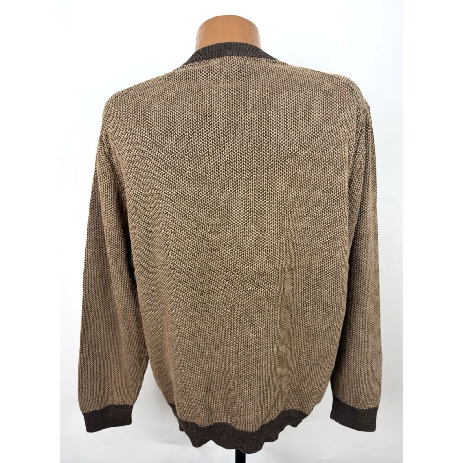 Cremieux Daniel Cremieux Pullover Sweater Mens XL Supima Cotton Knit Brown Size US XL / EU 56 / 4 - 7 Thumbnail