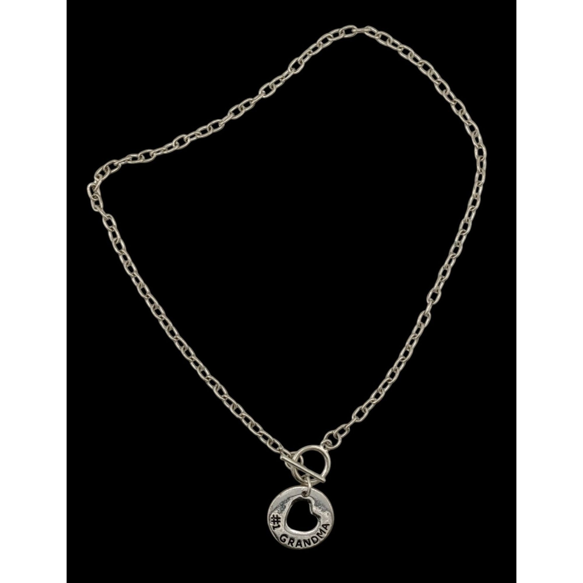 Other Number One Grandma Silver Tone Toggle Necklace Size ONE SIZE - 2 Thumbnail