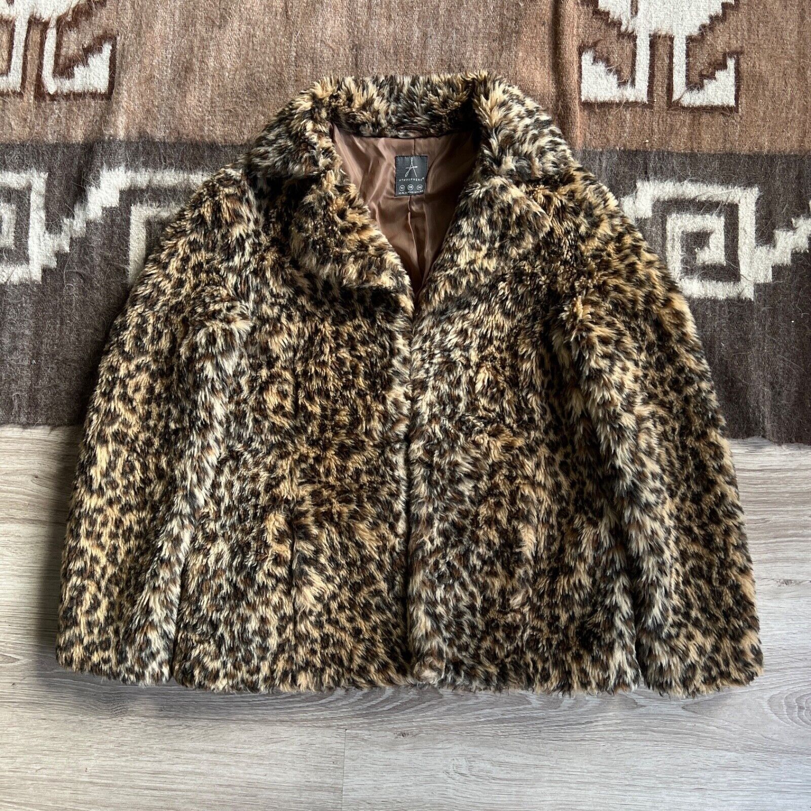 Atmosphere Y2K Leopard Faux Fur Short Coat 8683AC