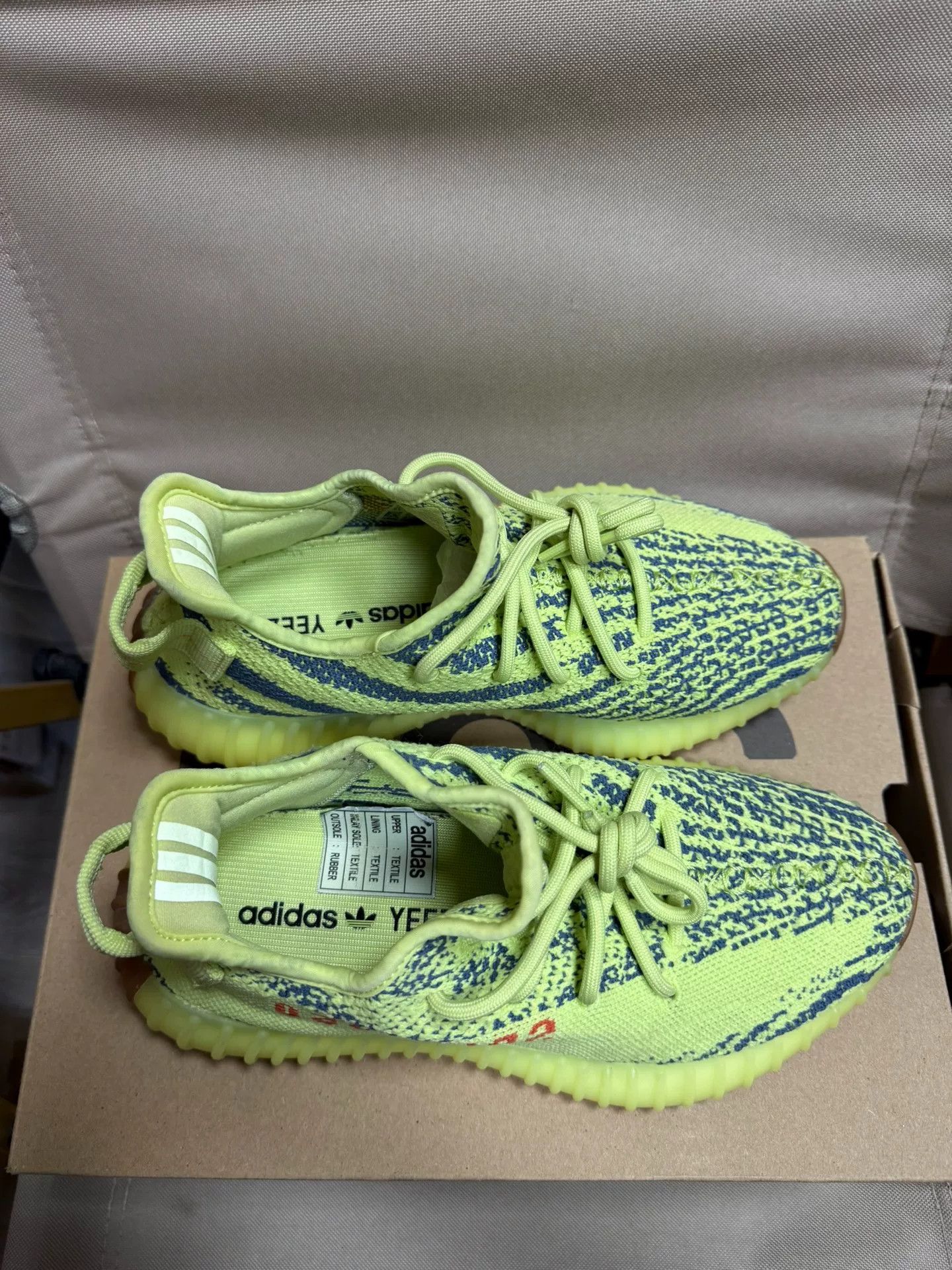 Adidas Adidas YEEZY350 Yellow Lowtop Sneakers 38 Men Size US 6 / EU 39 - 1 Thumbnail