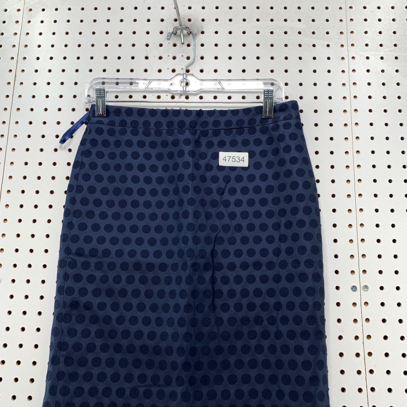 J.Crew J.CREW Pencil Skirt Womens 0 Blue Polka Dot Zip Back Lined Work School Business Size 25" / US 0 / IT 36 - 3 Thumbnail