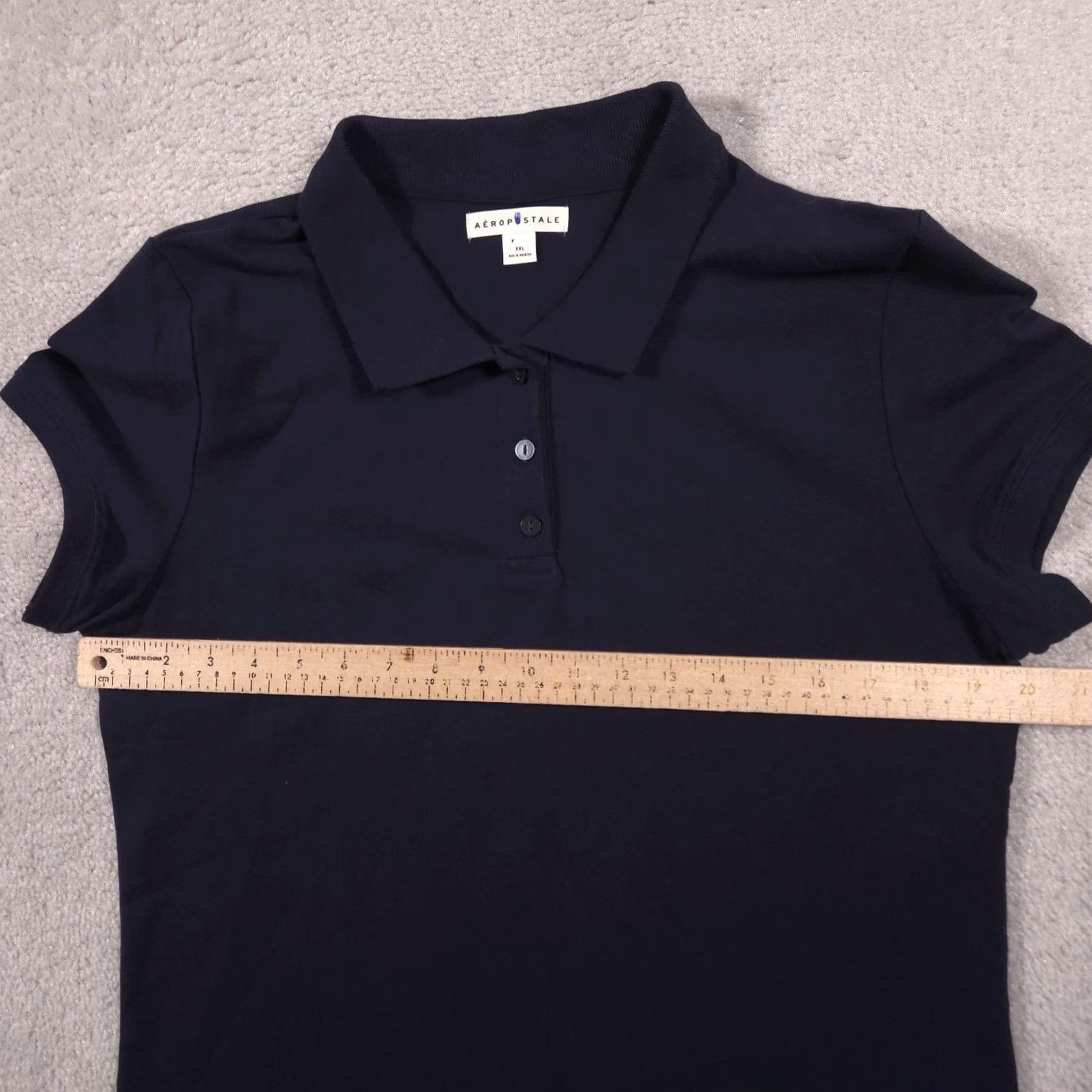 Vintage Aéropostale Polo Shirt XXL Blue Collar Short Sleeve Polo Shirt Juniors Womens XXL Blue Size XXL / US 16-18 / IT 52-54 - 7 Thumbnail
