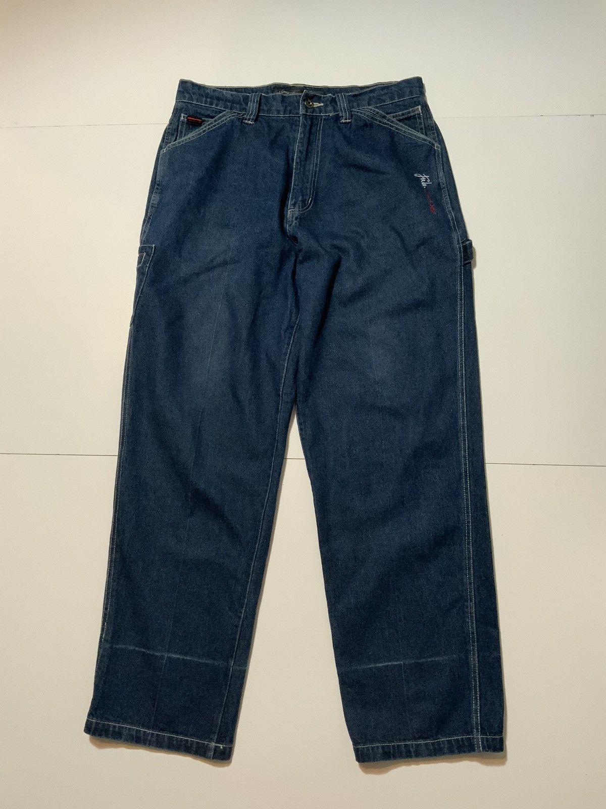 Fubu × Vintage VTG 90s 2000s Y2K Fubu Utility Carpenter Baggy Denim Jeans Size US 34 / EU 50 - 2 Thumbnail