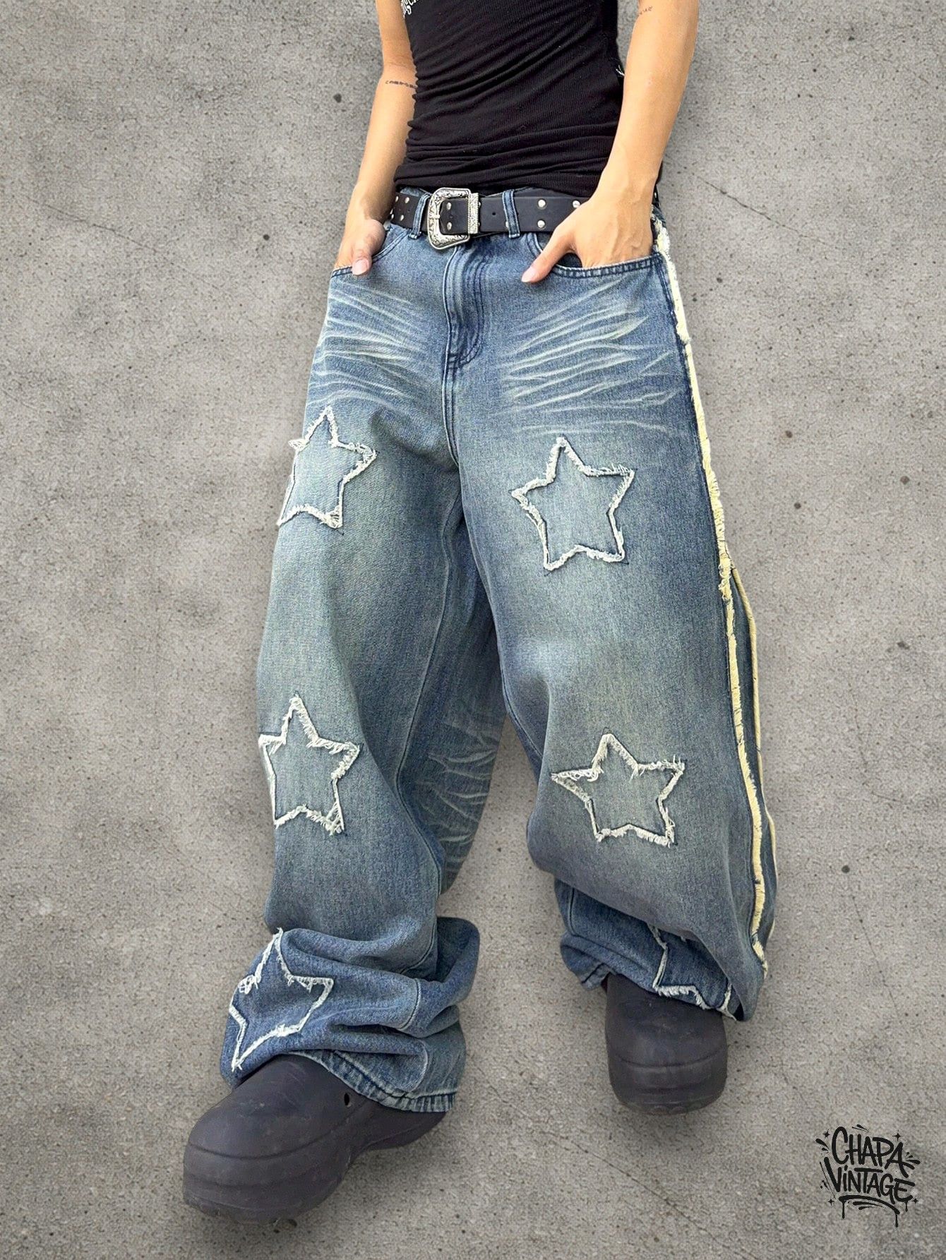 Japanese Brand Washed baggy jeans Size US 32 / EU 48 - 1 Thumbnail
