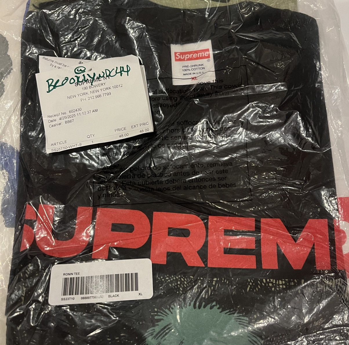 Supreme FW23 Supreme Ronin Tee Black XL Size US XL / EU 56 / 4 - 2 Thumbnail