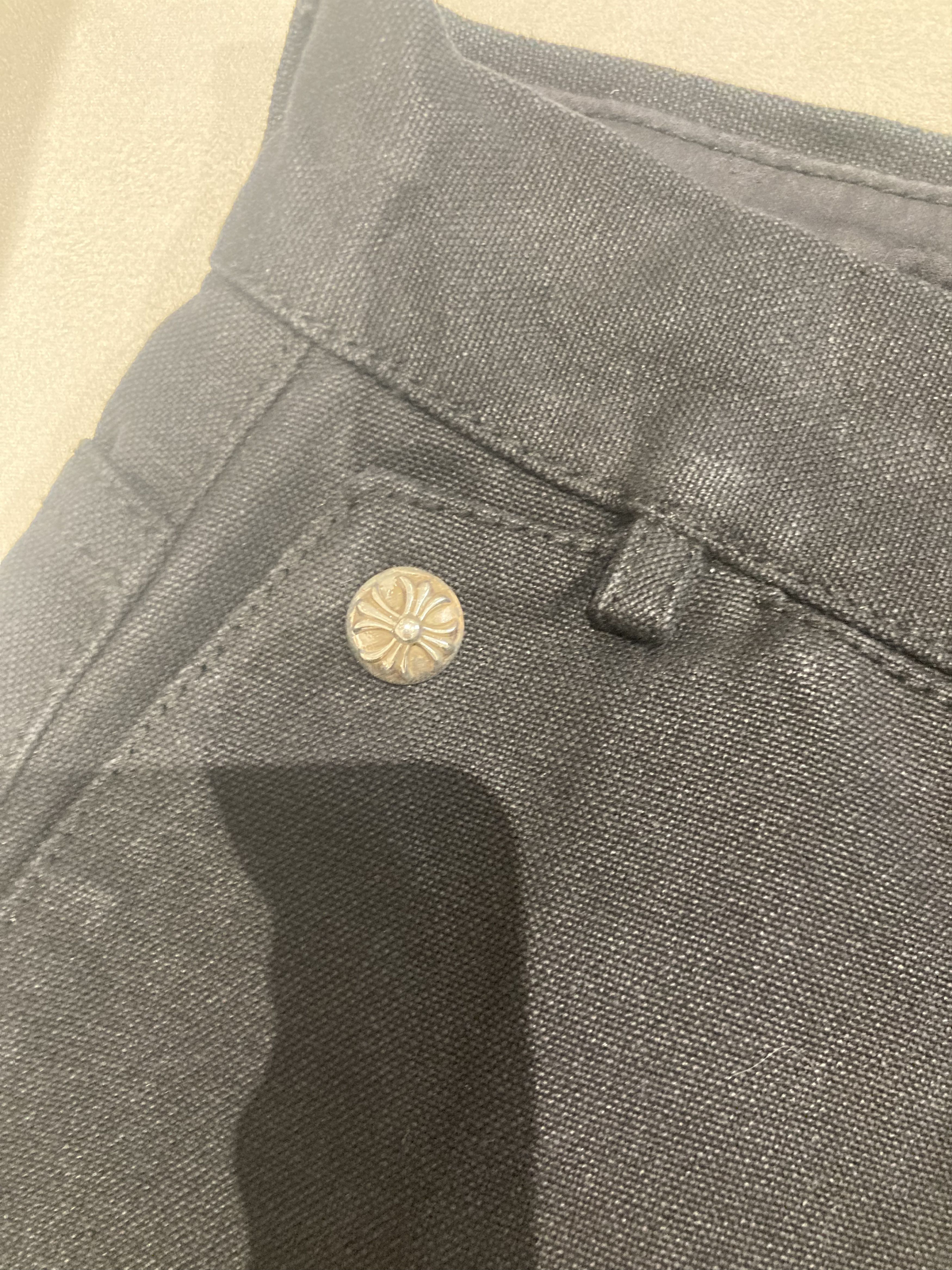 Chrome Hearts Chrome Hearts Black Cross Patch Leather Carpenter Pants Size 25" / US 0 / IT 36 - 5 Thumbnail