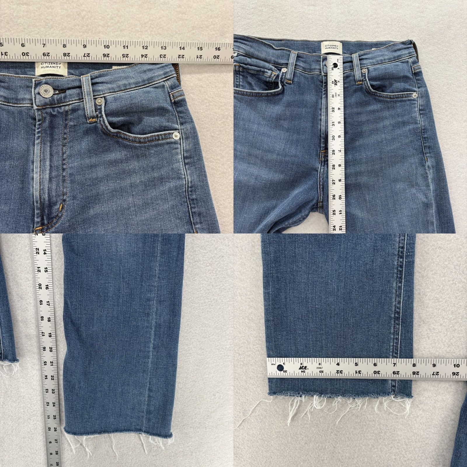 Citizens Of Humanity VINTAGE Citizens of Humanity Jeans Womens 26 Blue Isola Bootcut Raw Hem Stretch Denim Size 26" / US 2 / IT 38 - 8 Thumbnail