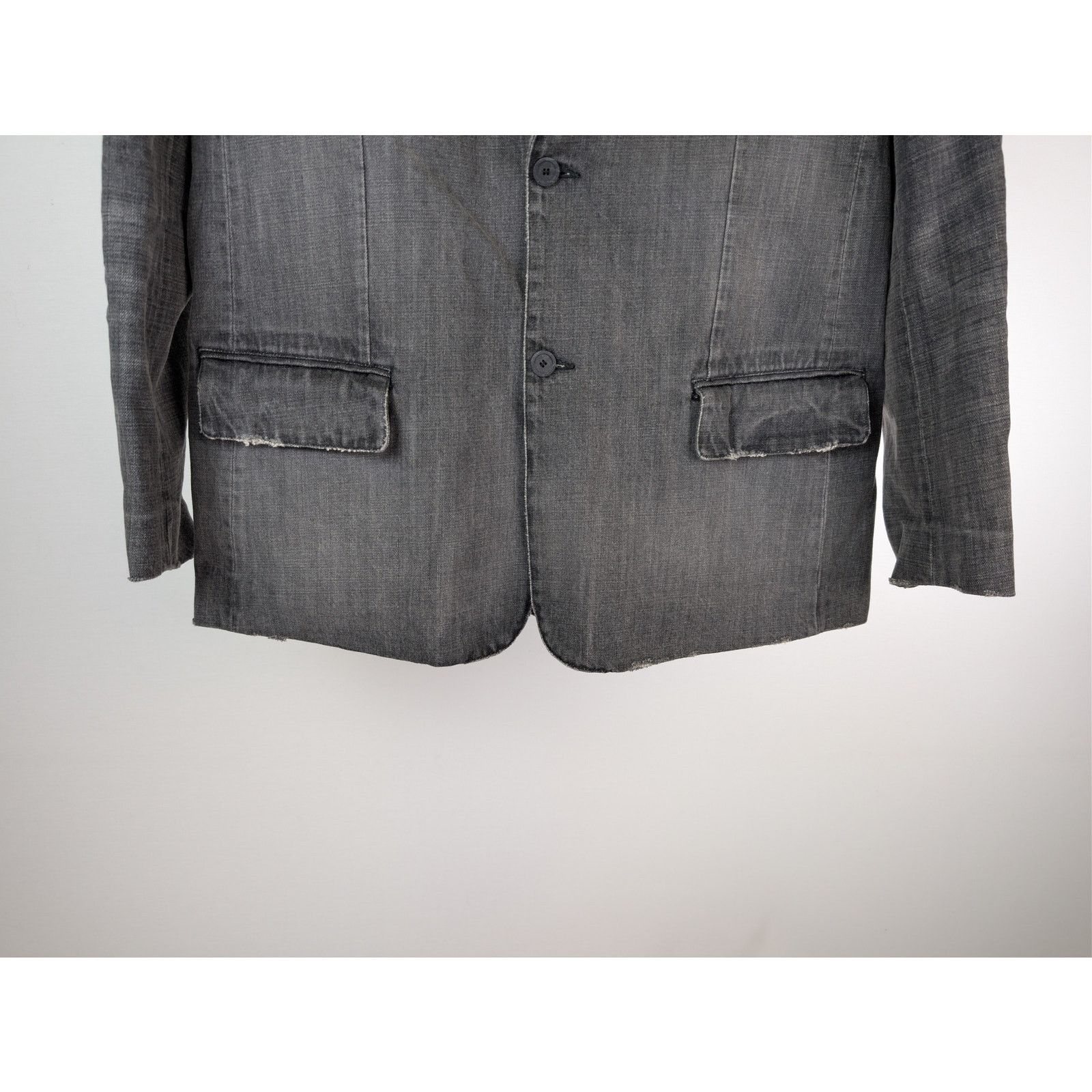 Balenciaga o1rshd1 Japanese Ring Black Denim Washed Jacket Wash Black Size US S / EU 44-46 / 1 - 4 Thumbnail