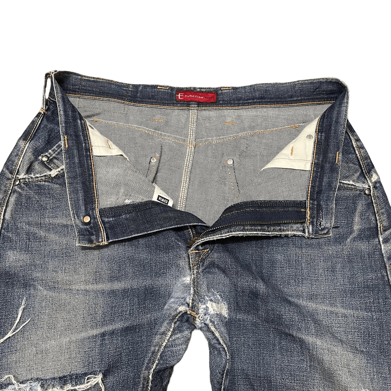 Edwin Vintage Edwin E Function Thrashed Denim Jeans Size US 34 / EU 50 - 13 Thumbnail