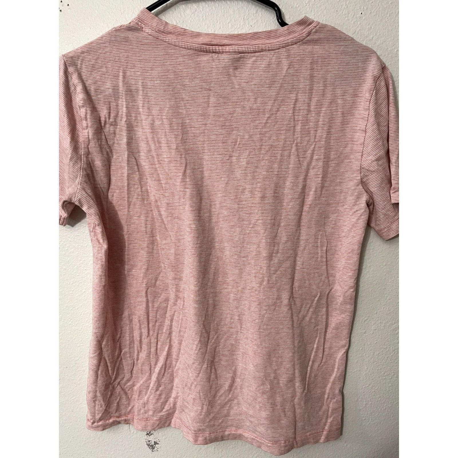 Splendid SPLENDID WOMEN’S CAP SLEEVE CREW NECK T-SHIRT STRIPE Pink White SMALL S Size S / US 4 / IT 40 - 3 Thumbnail