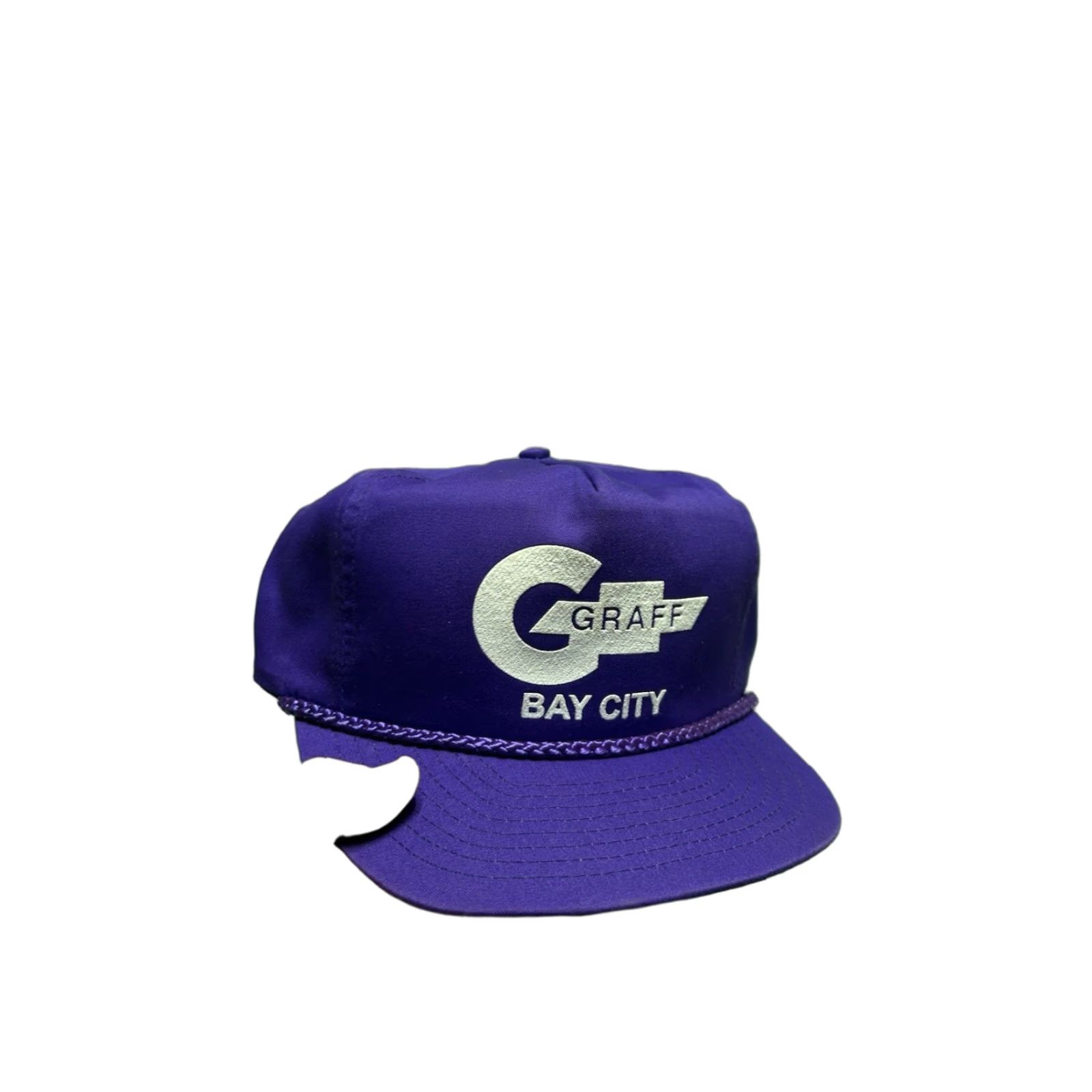 GRAFF VINTAGE StrapBack hat cap Graff Chevy Chevrolet dealer bay city Michigan purple Size ONE SIZE - 1 Thumbnail