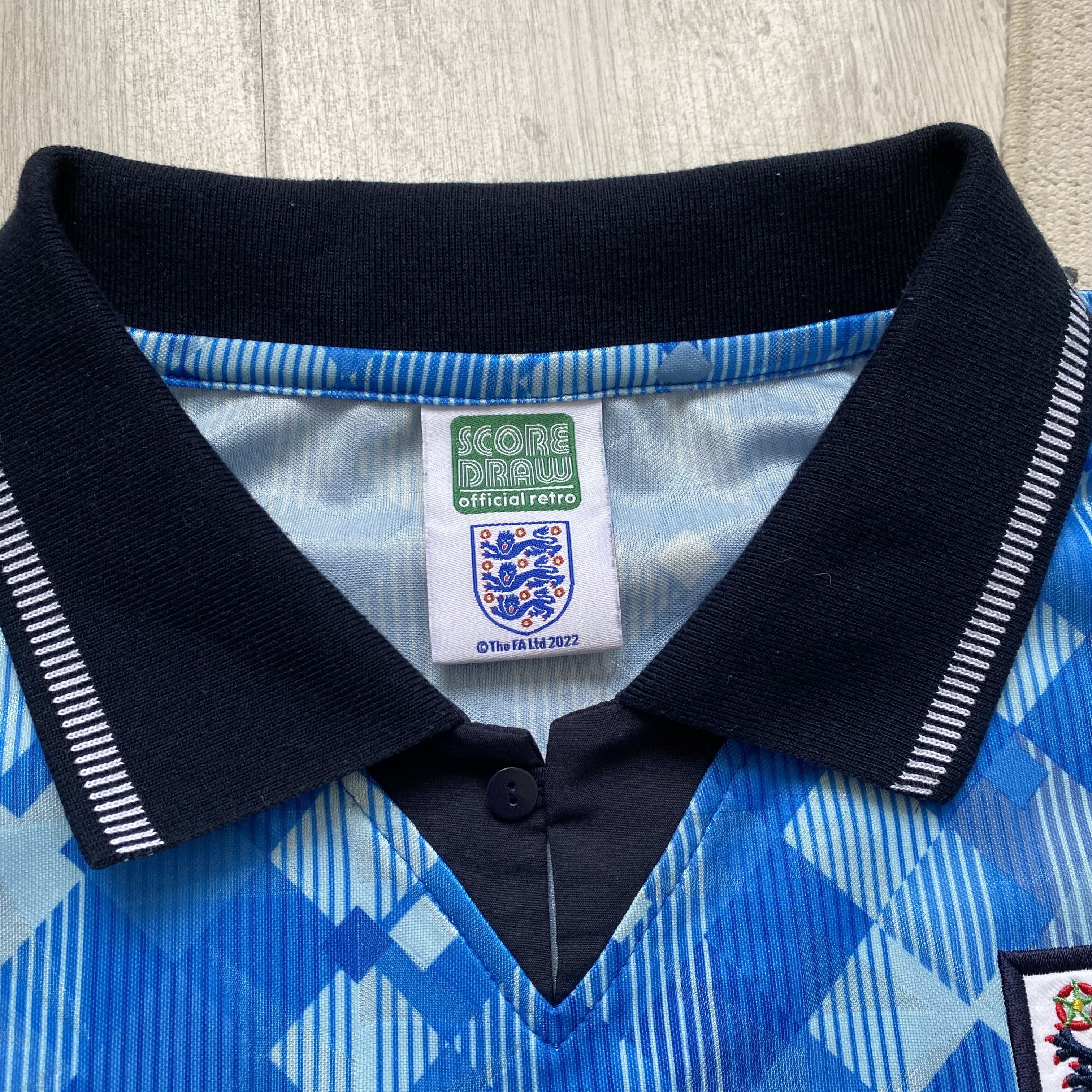 Puma ⚽️ Retro Vintage England jersey soccer Blockore Score Draw Size US XL / EU 56 / 4 - 5 Thumbnail